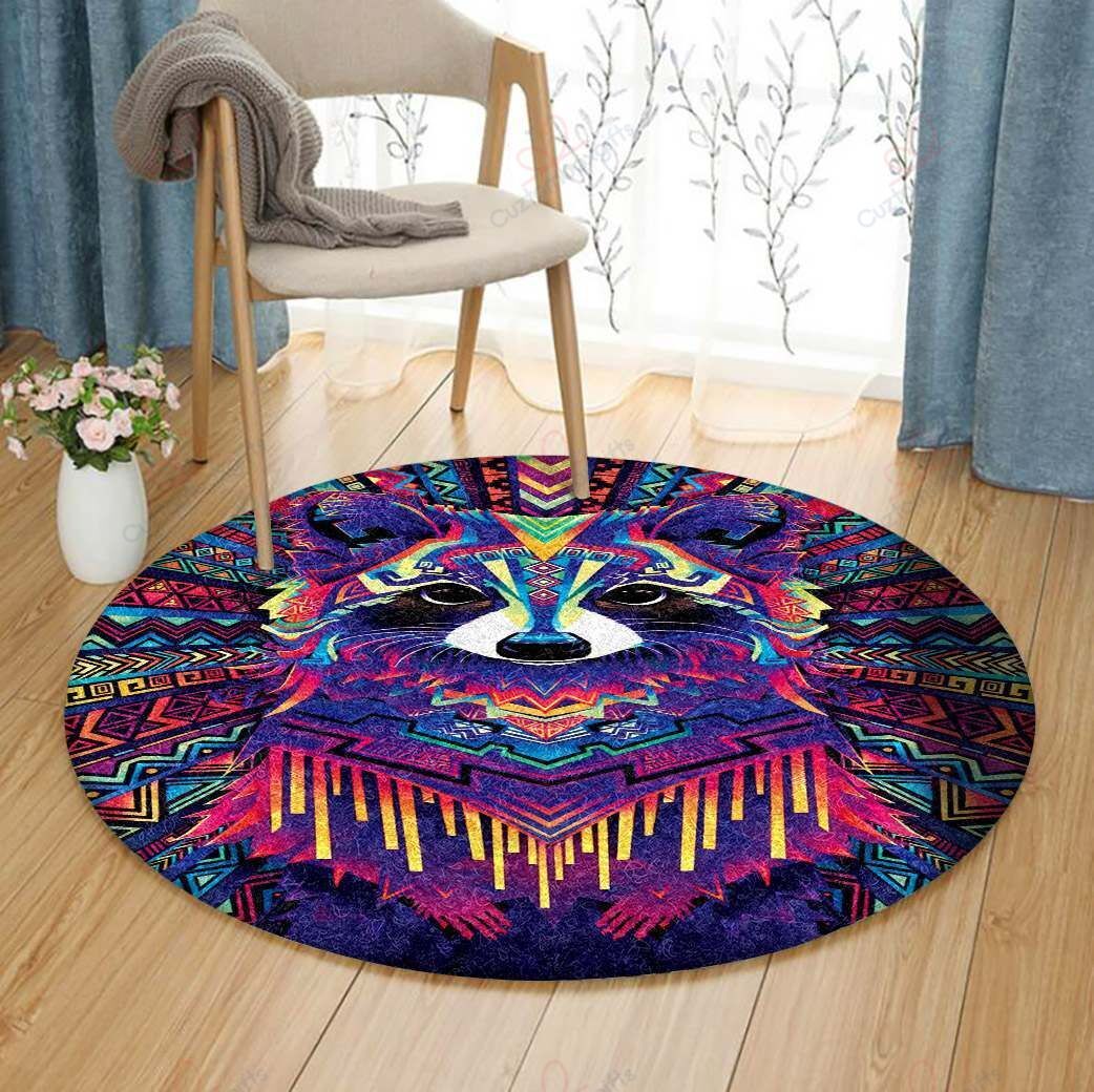 Color Wolf Round Carpet Floor Rug Living Room Bedroom Decor Round Area Rug Carpet Color Wolf Round Carpet Floor Rug Living Room Bedroom Decor Round Area Rug Carpet