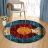 Colorado State Round Carpet Floor Rug Living Room Bedroom Decor Round Area Rug Carpet