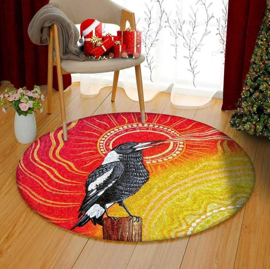 Colorful Crow Round Carpet Floor Rug Living Room Bedroom Decor Round Area Rug Carpet Colorful Crow Round Carpet Floor Rug Living Room Bedroom Decor Round Area Rug Carpet