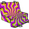 Colorful Dizzy Moving Optical Illusion Pet Car Back Seat Cover - 1cd3ec018d7a