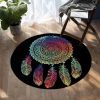 Colorful Dreamcatcher Round Carpet Floor Rug Living Room Bedroom Decor Round Area Rug Carpet