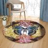 Colorful French Bulldog Round Carpet Floor Rug Living Room Bedroom Decor Round Area Rug Carpet