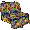 Colorful Leaves Tropical Pattern Print Pet Car Back Seat Cover - dcc9af8ea128