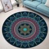 Colorful Mandala Round Carpet Floor Rug Living Room Bedroom Decor Round Area Rug Carpet
