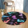 Colorful Mermaid Round Carpet Floor Rug Living Room Bedroom Decor Round Area Rug Carpet