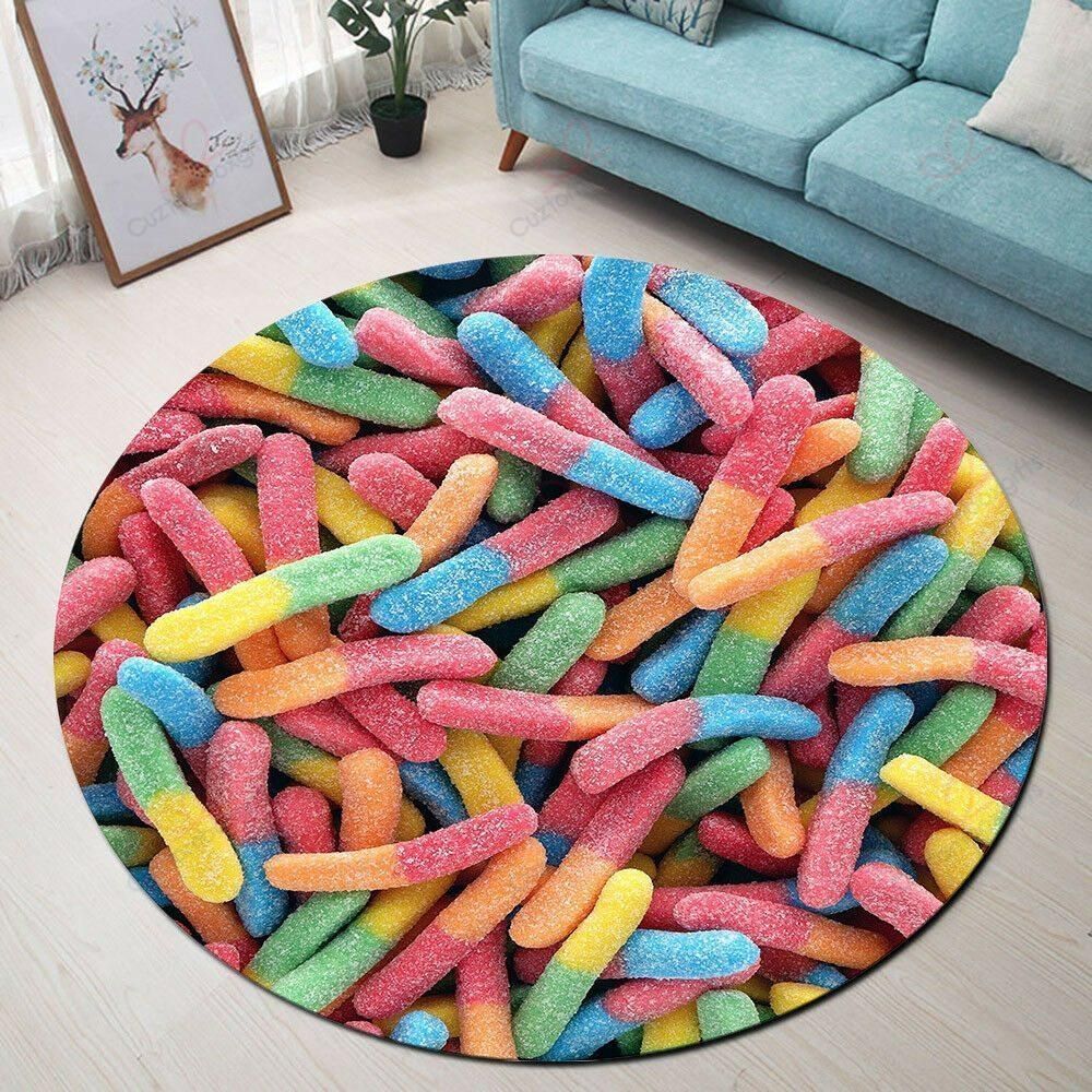 Colorful Soft Candy Round Carpet Floor Rug Living Room Bedroom Decor Round Area Rug Carpet Colorful Soft Candy Round Carpet Floor Rug Living Room Bedroom Decor Round Area Rug Carpet