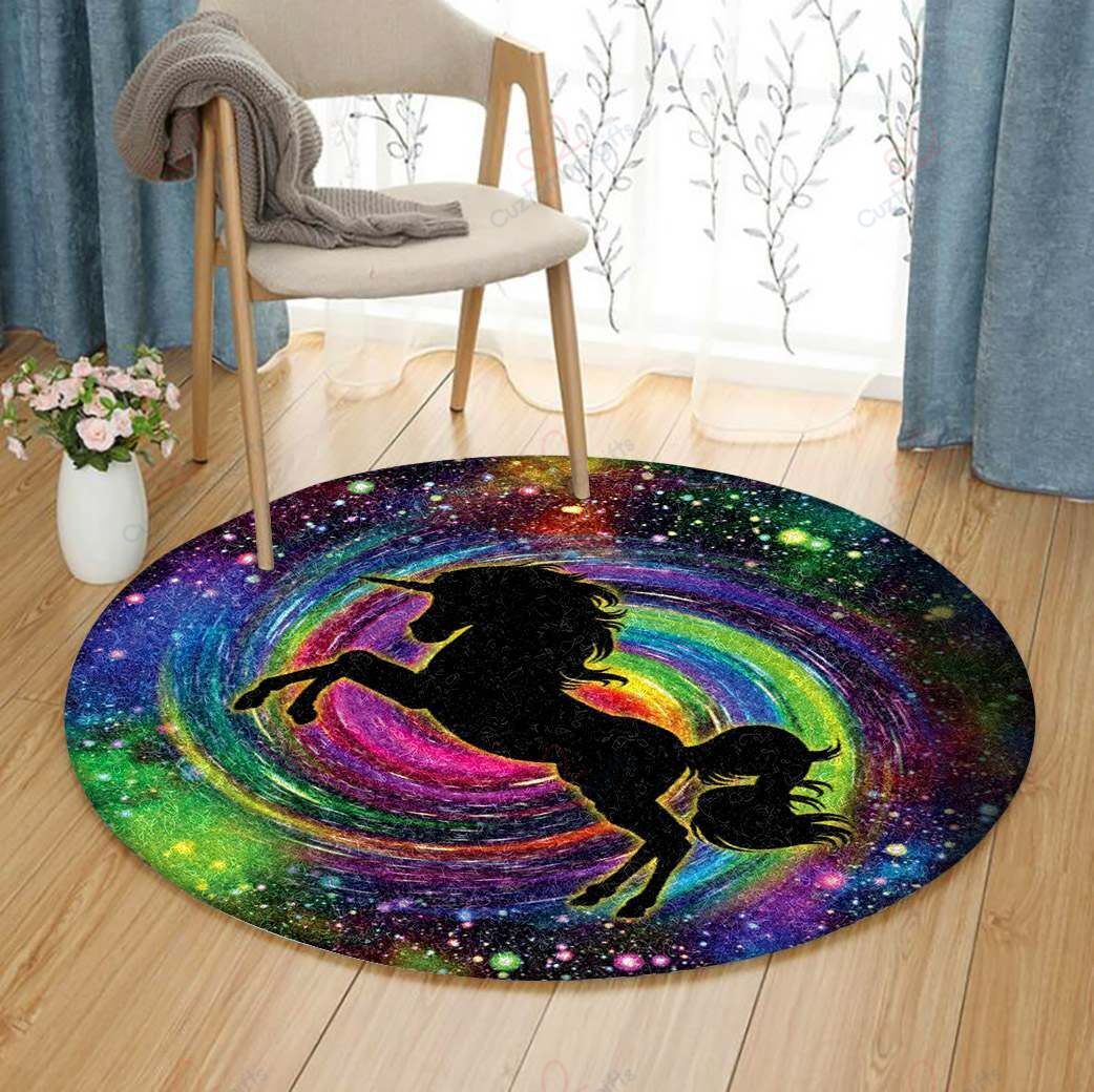 Colorful Unicorn Round Carpet Floor Rug Living Room Bedroom Decor Round Area Rug Carpet Colorful Unicorn Round Carpet Floor Rug Living Room Bedroom Decor Round Area Rug Carpet