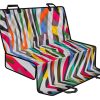 Colorful Zebra Pattern Print Pet Car Back Seat Cover - f34bb39e1154