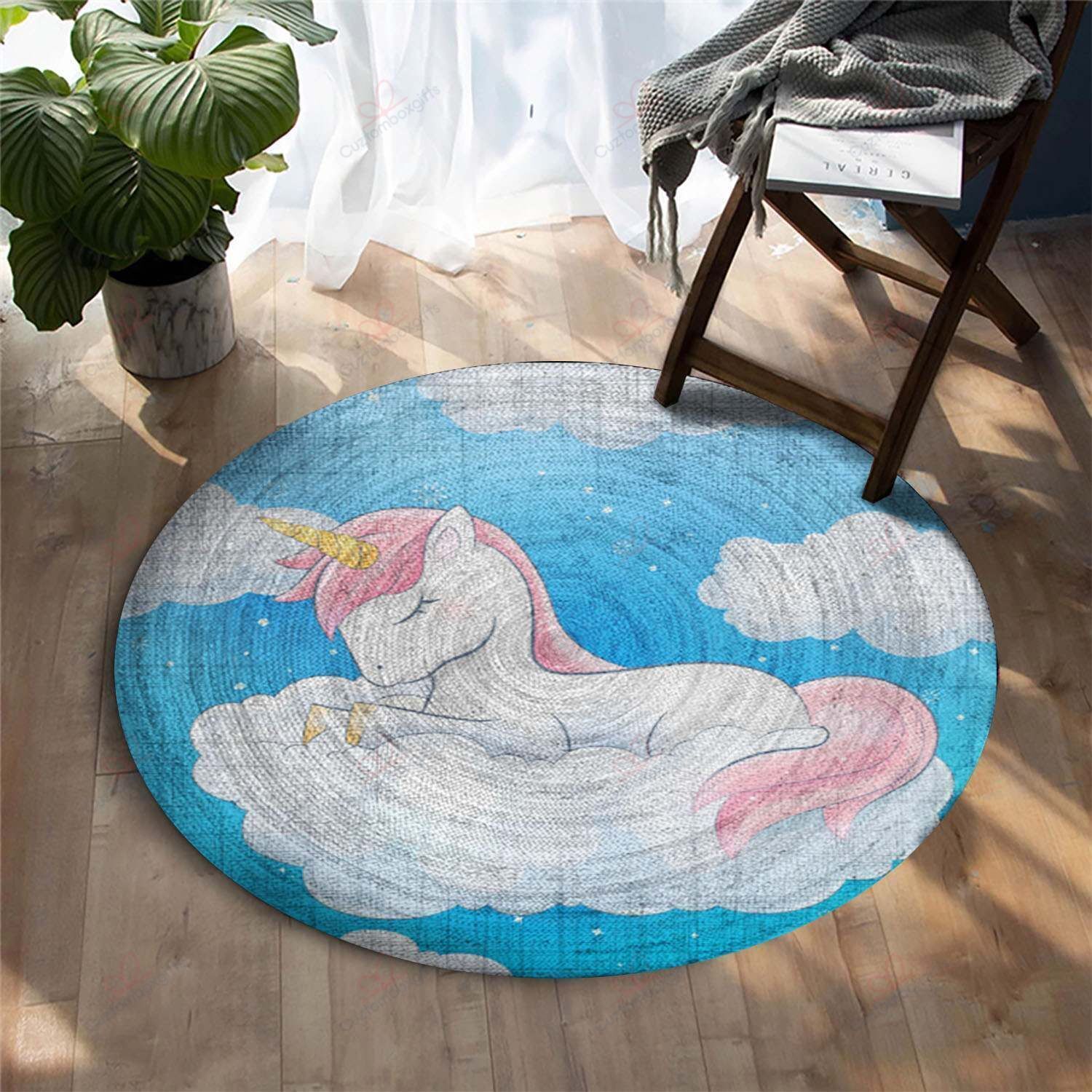 Cute Unicorn Round Carpet Floor Rug Living Room Bedroom Decor Round Area Rug Carpet Cute Unicorn Round Carpet Floor Rug Living Room Bedroom Decor Round Area Rug Carpet