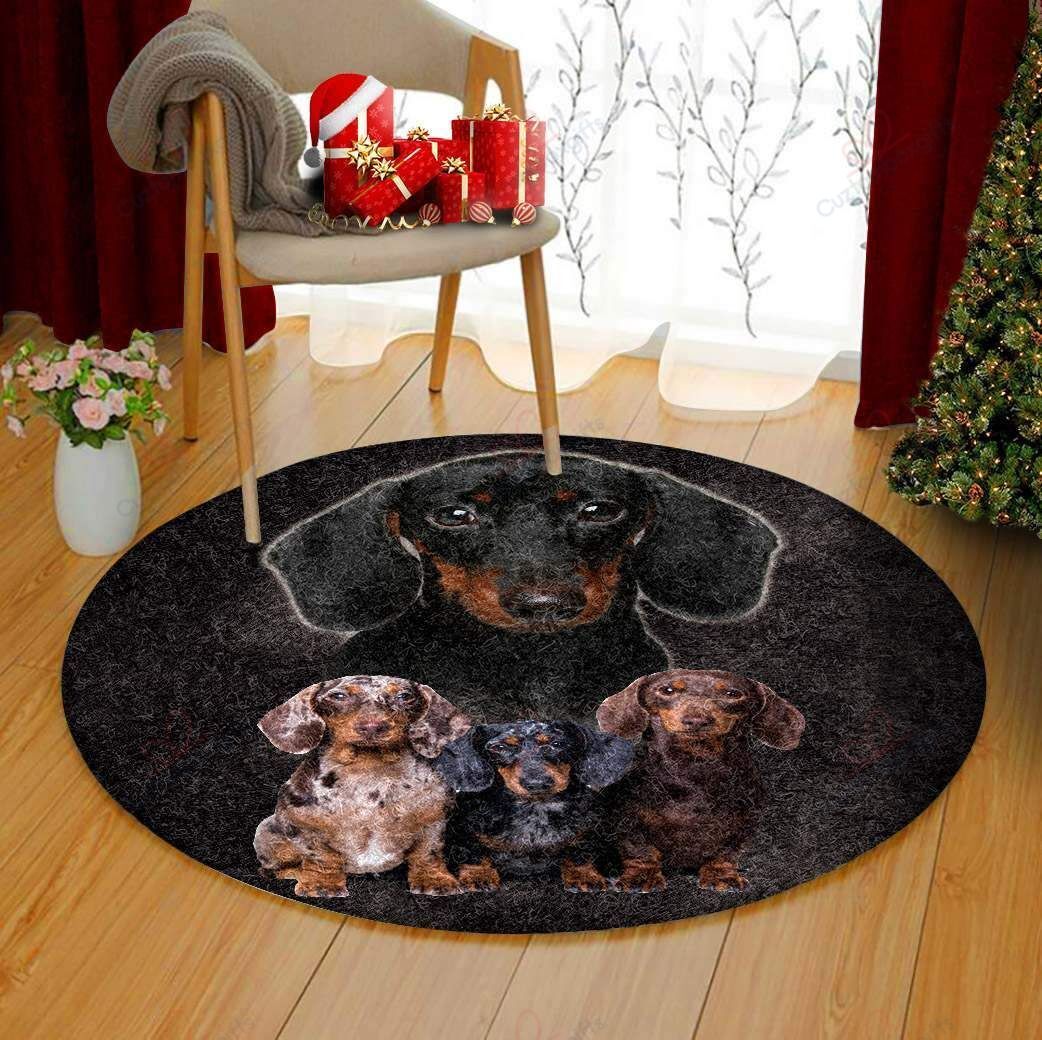 Dachshund Round Carpet Floor Rug Living Room Bedroom Decor Round Area Rug Carpet Dachshund Round Carpet Floor Rug Living Room Bedroom Decor Round Area Rug Carpet