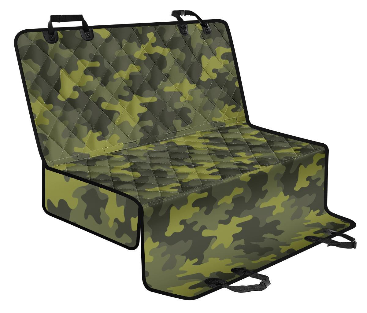 Dark Green Camouflage Print Pet Car Back Seat Cover - dfe4a1c44070 Dark Green Camouflage Print Pet Car Back Seat Cover - dfe4a1c44070
