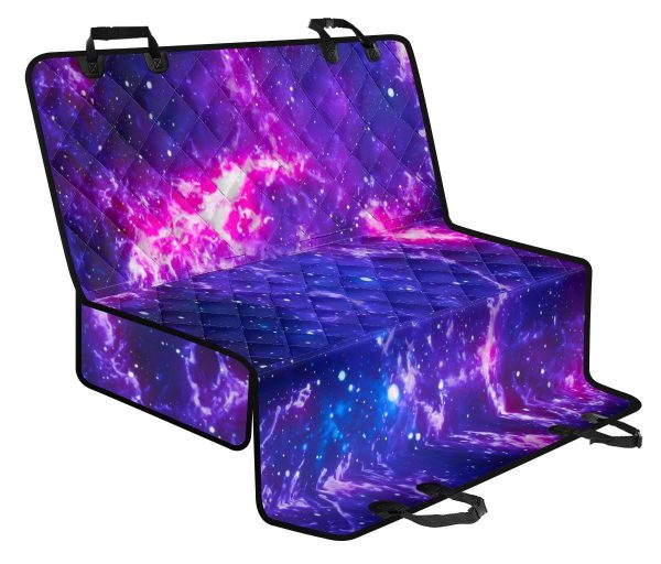 Dark Purple Universe Galaxy Space Print Pet Car Back Seat Cover - 92568c7f800a