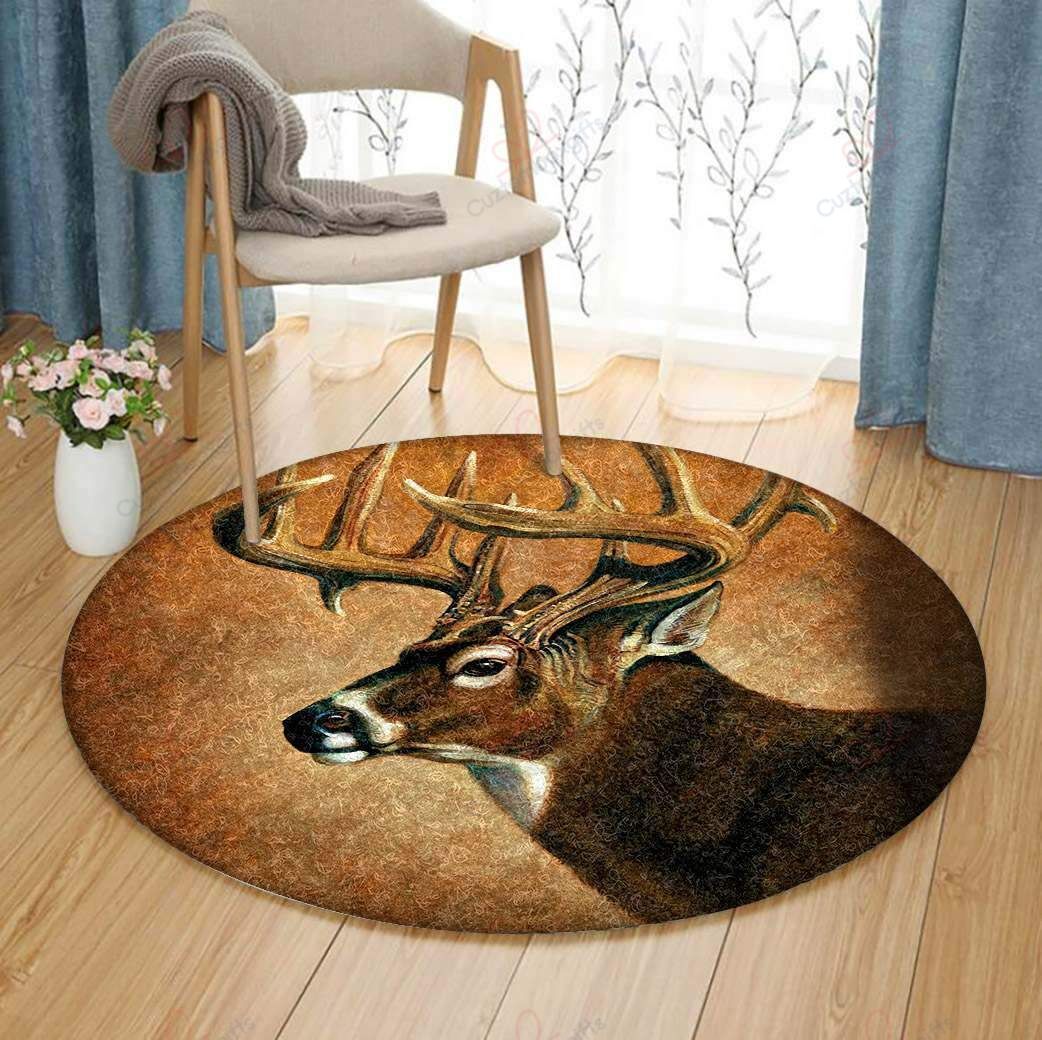 Deer Painting 1 Round Carpet Floor Rug Living Room Bedroom Decor Round Area Rug Carpet Deer Painting 1 Round Carpet Floor Rug Living Room Bedroom Decor Round Area Rug Carpet