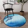 Dolphins Couple Round Carpet Floor Rug Living Room Bedroom Decor Round Area Rug Carpet