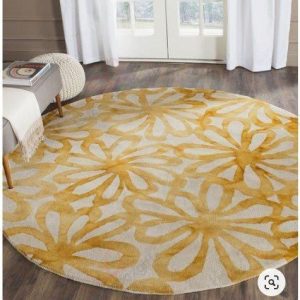 Dye Caron Vintage Boho Wool Round Carpet Floor Rug Living Room Bedroom Decor Round Area Rug Carpet