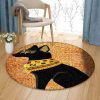Egypt Cat Round Carpet Floor Rug Living Room Bedroom Decor Round Area Rug Carpet