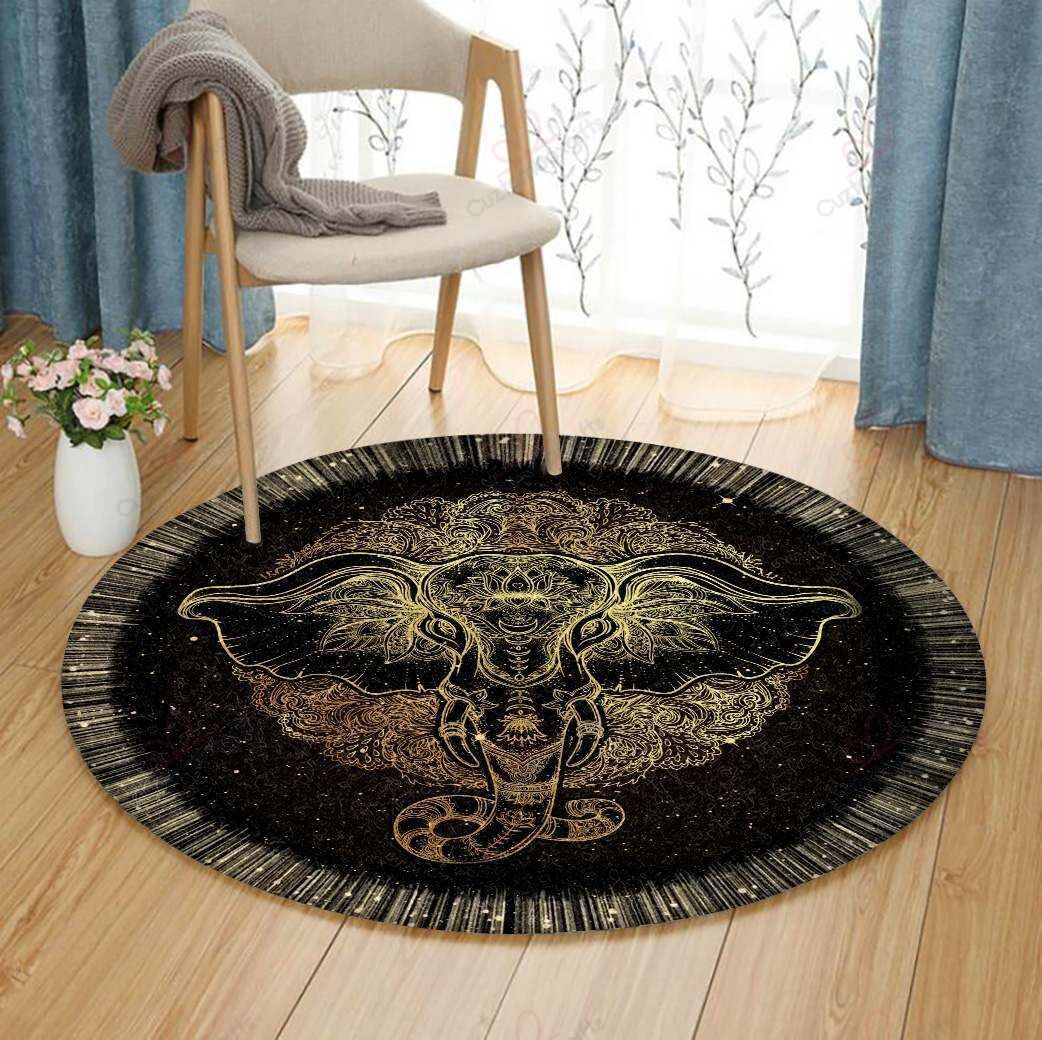 Elephent Round Carpet Floor Rug Living Room Bedroom Decor Round Area Rug Carpet Elephent Round Carpet Floor Rug Living Room Bedroom Decor Round Area Rug Carpet