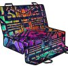 Ethnic Aztec Grunge Trippy Print Pet Car Back Seat Cover - 62c6be9286d7