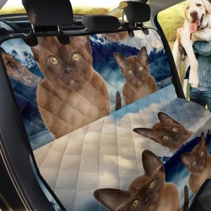 Ferocious Burmese Cat Design Car Back Seat Cover Dog Car Seat Covers - f5b66c4a510b