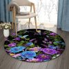 Flower Color Round Carpet Floor Rug Living Room Bedroom Decor Round Area Rug Carpet