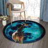 Giraffe Galaxy Round Carpet Floor Rug Living Room Bedroom Decor Round Area Rug Carpet