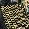 Gold And Black Chevron Pattern Print Car Back Seat Cover Dog Car Seat Covers - a75bcd20fa83