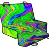 Green Abstract Liquid Trippy Print Pet Car Back Seat Cover - b83775506438