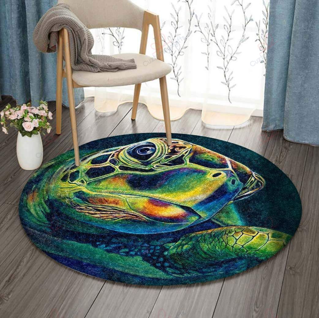 Green Turtle Under The Sea Round Carpet Floor Rug Living Room Bedroom Decor Round Area Rug Carpet Green Turtle Under The Sea Round Carpet Floor Rug Living Room Bedroom Decor Round Area Rug Carpet