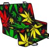 Hemp Leaves Reggae Pattern Print Pet Car Back Seat Cover - 11129fca05b9