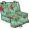 Hibiscus Plumeria Flowers Pattern Print Pet Car Back Seat Cover - f154c52fe016