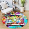Hippie Color Round Carpet Floor Rug Living Room Bedroom Decor Round Area Rug Carpet