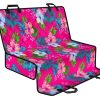 Hot Pink Aloha Hibiscus Pattern Print Pet Car Back Seat Cover - 86bd56c8137c