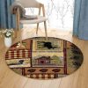 Hunting In The Forest Round Carpet Floor Rug Living Room Bedroom Decor Round Area Rug Carpet