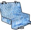 Ice Blue Marble Print Pet Car Back Seat Cover - 90b752ec0bd3