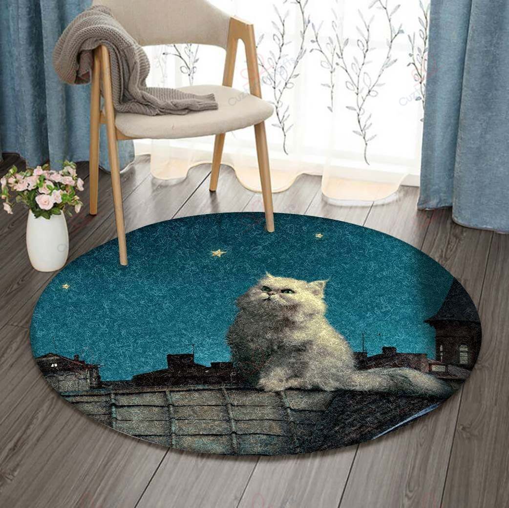 Kitten Fairy Tale Round Carpet Floor Rug Living Room Bedroom Decor Round Area Rug Carpet Kitten Fairy Tale Round Carpet Floor Rug Living Room Bedroom Decor Round Area Rug Carpet