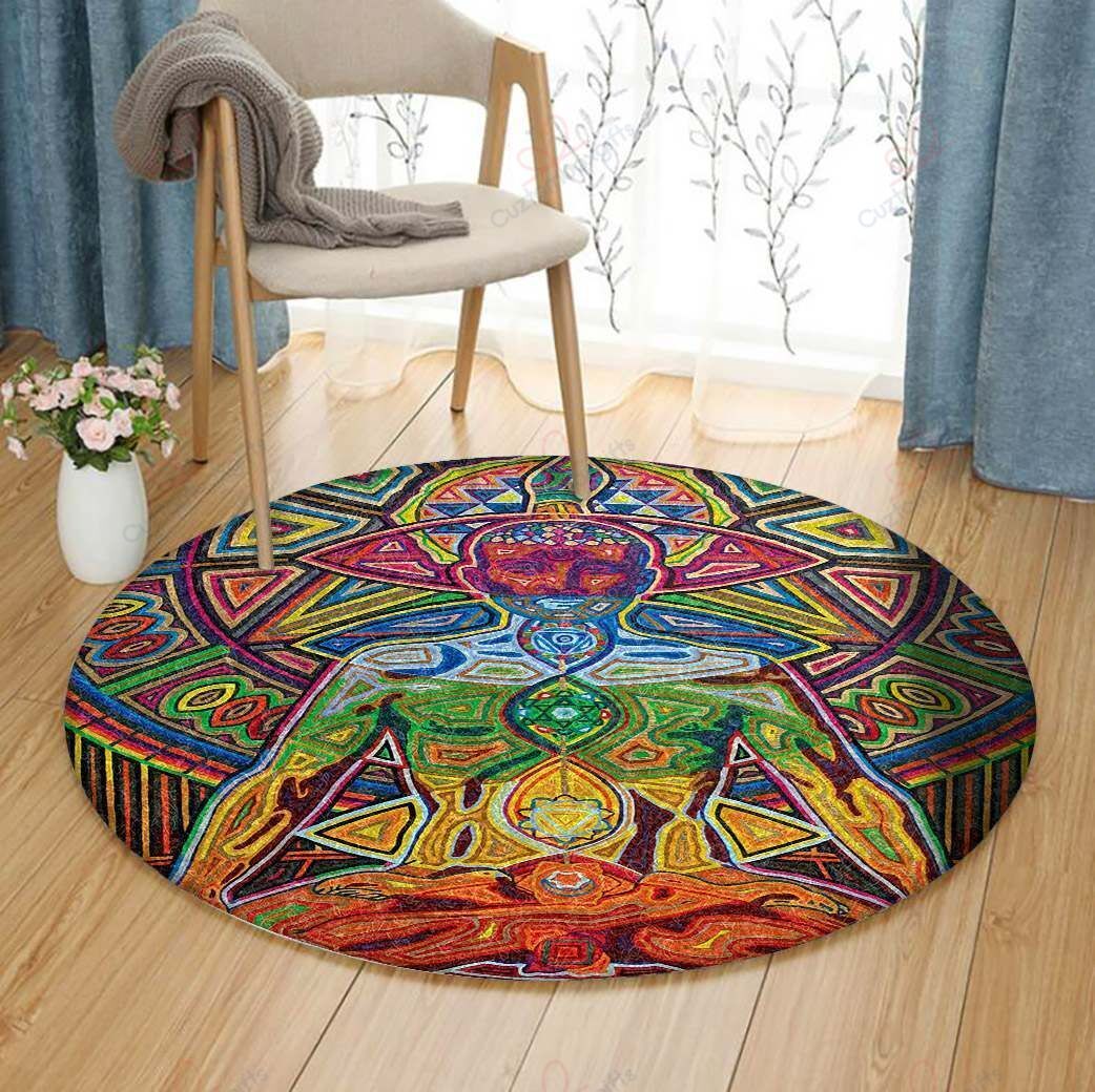 Kundalini Round Carpet Floor Rug Living Room Bedroom Decor Round Area Rug Carpet Kundalini Round Carpet Floor Rug Living Room Bedroom Decor Round Area Rug Carpet