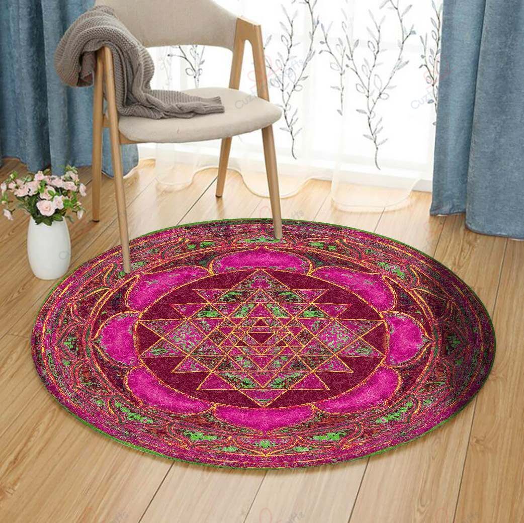 Lakshmi Mandala Round Carpet Floor Rug Living Room Bedroom Decor Round Area Rug Carpet Lakshmi Mandala Round Carpet Floor Rug Living Room Bedroom Decor Round Area Rug Carpet