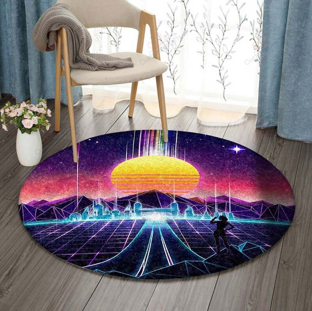 Light City Round Carpet Floor Rug Living Room Bedroom Decor Round Area Rug Carpet Light City Round Carpet Floor Rug Living Room Bedroom Decor Round Area Rug Carpet