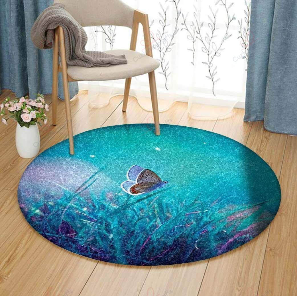 Little Butterfly 1 Round Carpet Floor Rug Living Room Bedroom Decor Round Area Rug Carpet Little Butterfly 1 Round Carpet Floor Rug Living Room Bedroom Decor Round Area Rug Carpet
