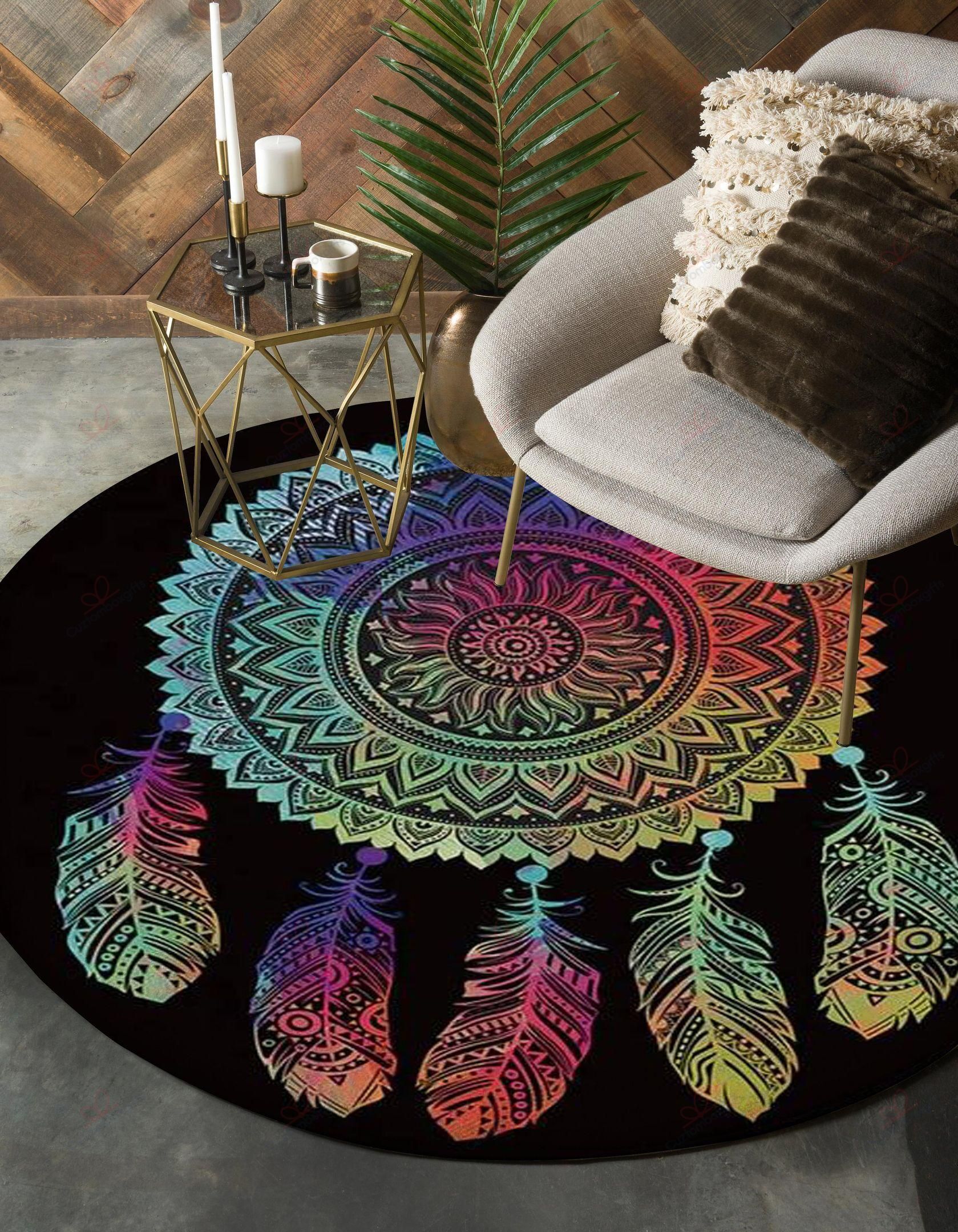 Mandala Dreamcatcher Colorful Native American Pride Round Carpet Floor Rug Living Room Bedroom Decor Round Area Rug Carpet Mandala Dreamcatcher Colorful Native American Pride Round Carpet Floor Rug Living Room Bedroom Decor Round Area Rug Carpet