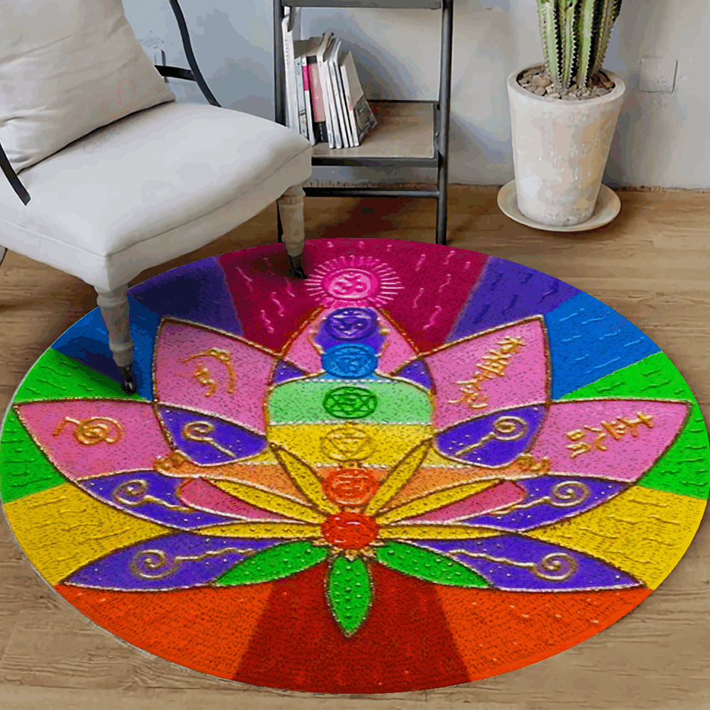 Meditation Element Lotus Round Carpet Floor Rug Living Room Bedroom Decor Round Area Rug Carpet Meditation Element Lotus Round Carpet Floor Rug Living Room Bedroom Decor Round Area Rug Carpet