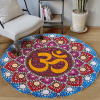Meditation Ohm Color Round Carpet Floor Rug Living Room Bedroom Decor Round Area Rug Carpet
