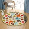 Mini Mo Playtime Round Carpet Floor Rug Living Room Bedroom Decor Round Area Rug Carpet