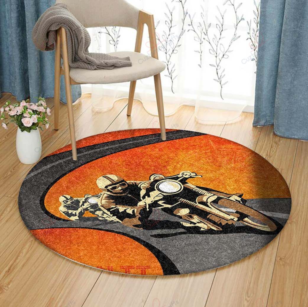 Motorcycle Racing Round Carpet Floor Rug Living Room Bedroom Decor Round Area Rug Carpet Motorcycle Racing Round Carpet Floor Rug Living Room Bedroom Decor Round Area Rug Carpet