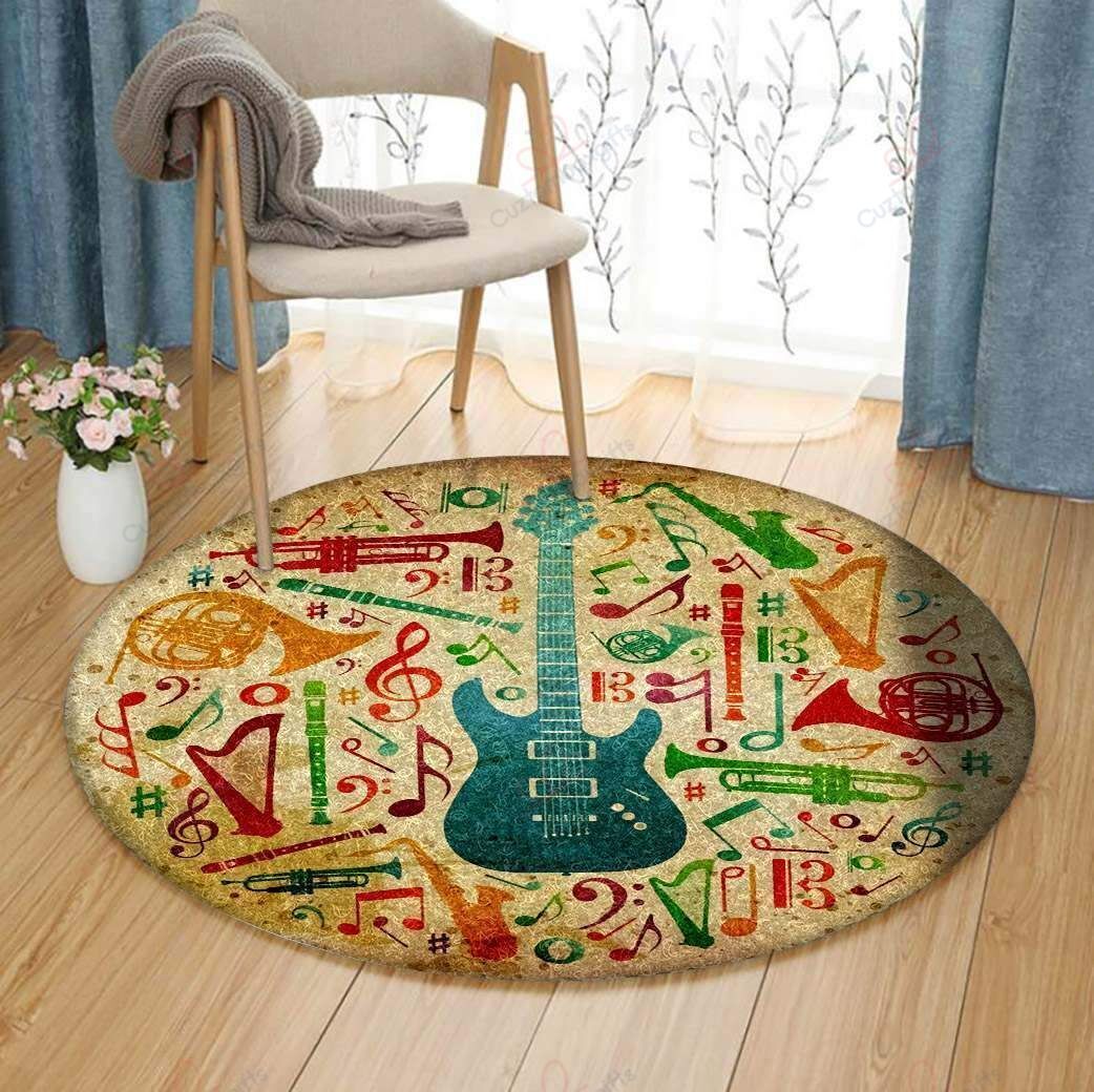 Music And Notes Round Carpet Floor Rug Living Room Bedroom Decor Round Area Rug Carpet Music And Notes Round Carpet Floor Rug Living Room Bedroom Decor Round Area Rug Carpet