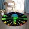 Music Paintings Round Carpet Floor Rug Living Room Bedroom Decor Round Area Rug Carpet