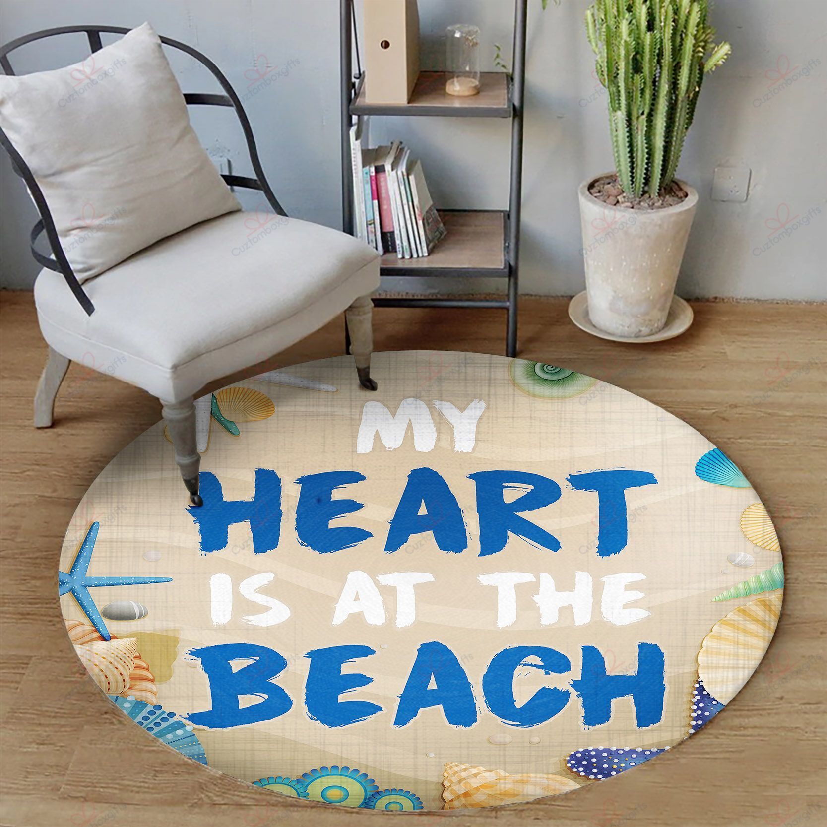 My Heart Is At The Beach Round Carpet Floor Rug Living Room Bedroom Decor Round Area Rug Carpet My Heart Is At The Beach Round Carpet Floor Rug Living Room Bedroom Decor Round Area Rug Carpet