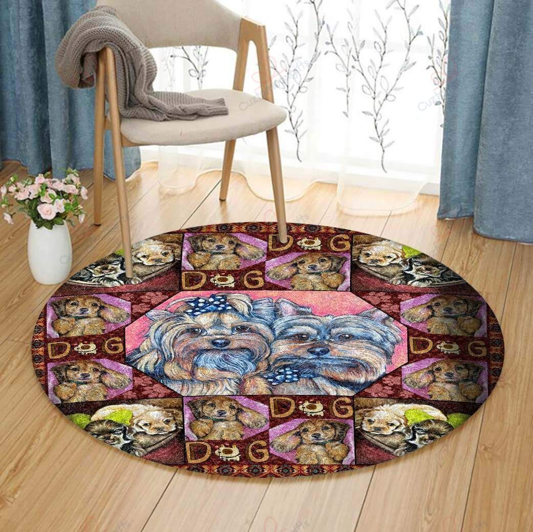 My Lovely Dog Round Carpet Floor Rug Living Room Bedroom Decor Round Area Rug Carpet My Lovely Dog Round Carpet Floor Rug Living Room Bedroom Decor Round Area Rug Carpet