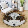 Native Animal Round Carpet Floor Rug Living Room Bedroom Decor Round Area Rug Carpet