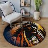 Native Chief Color Round Carpet Floor Rug Living Room Bedroom Decor Round Area Rug Carpet